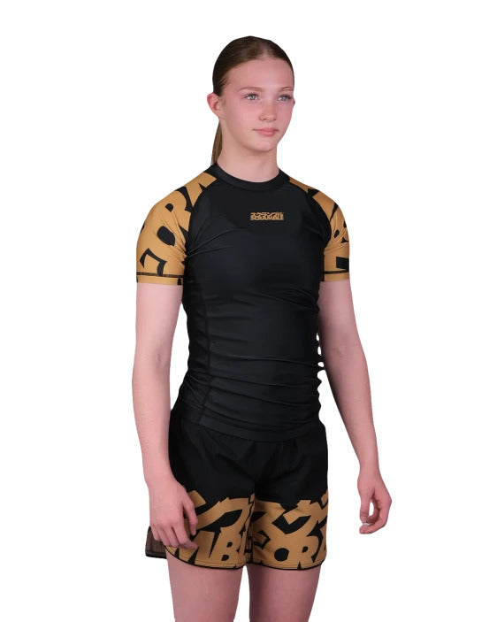 Kids Baka Rashguard - Black/Gold
