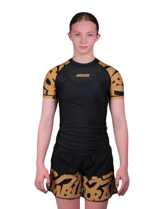Kids Baka Rashguard - Black/Gold