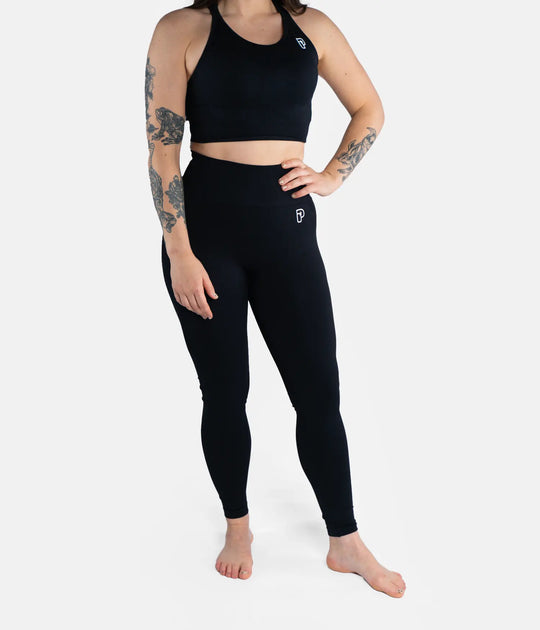 Women's Pro Seamless Grappling Leggings - Black