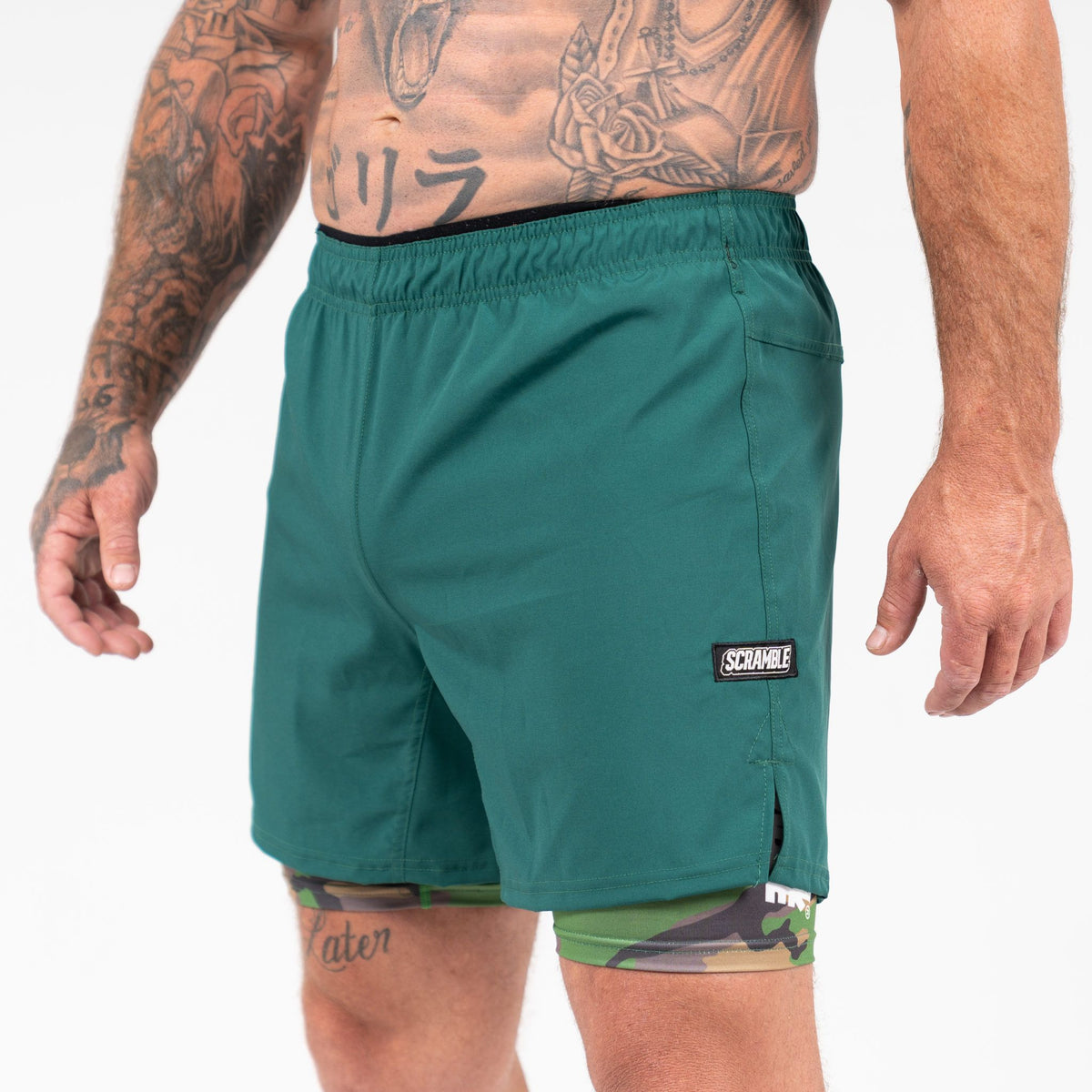 Combination Shorts - Green&Camo